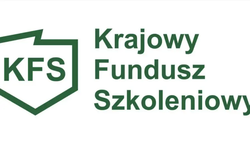 Logo KFS - Krajowy Fundusz Szkoleniowy. Możliwe dofinansowanie na kurs operatora koparki.