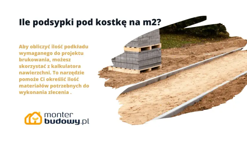 Ile podsypki pod kostkę na m2? Oblicz potrzebną ilość materiału do brukowania. Stos kostki brukowej czeka na ułożenie.